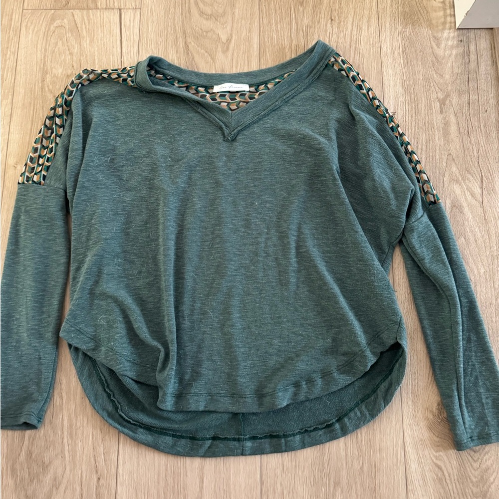 Teal Long Sleeve Women's Top